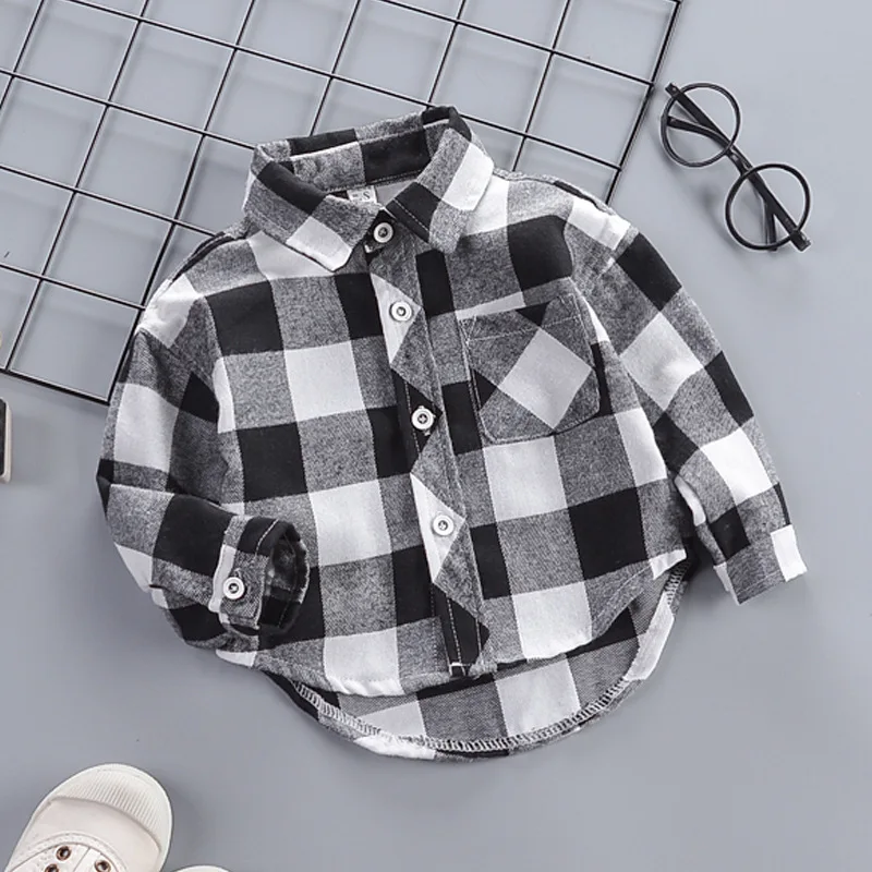 Clothing Shirt Tops Plaid Baby-Boys Fashion Child Spring Kids Cotton DIIMUU Autumn Casual