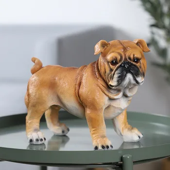 

Resin animal sculpture crafts Simulation dog ornaments ornaments home TV cabinet wine cabinet ornaments