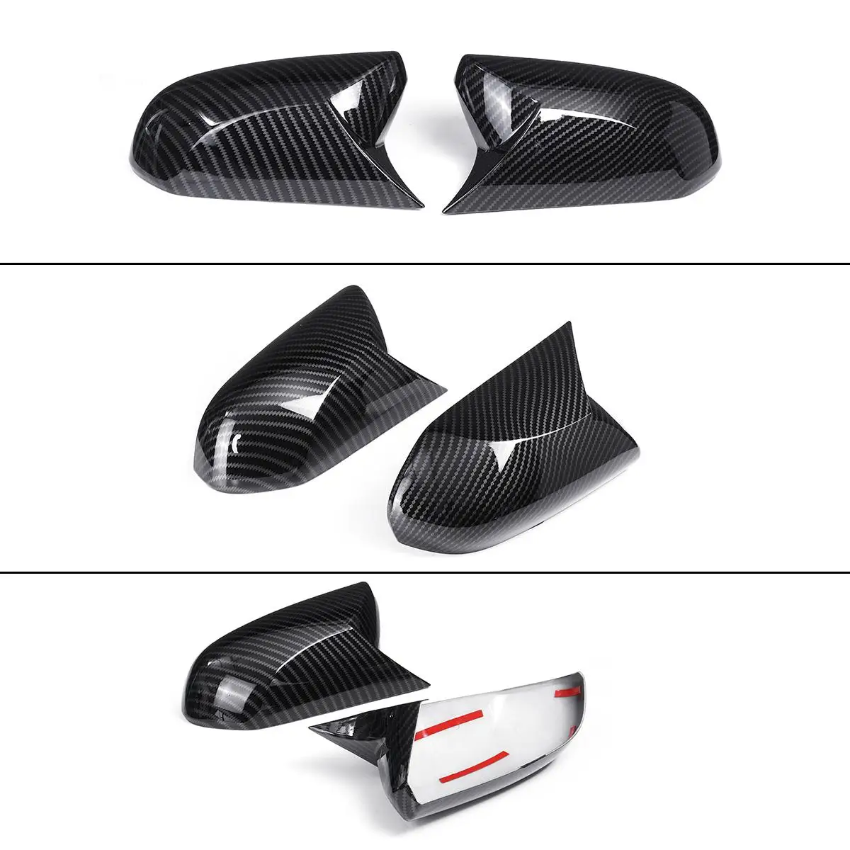 A Pair Rear View Mirror Case For Toyota Camry+ Avalon C-HR-+ Carbon Fiber Rearview Mirror Cover Trim