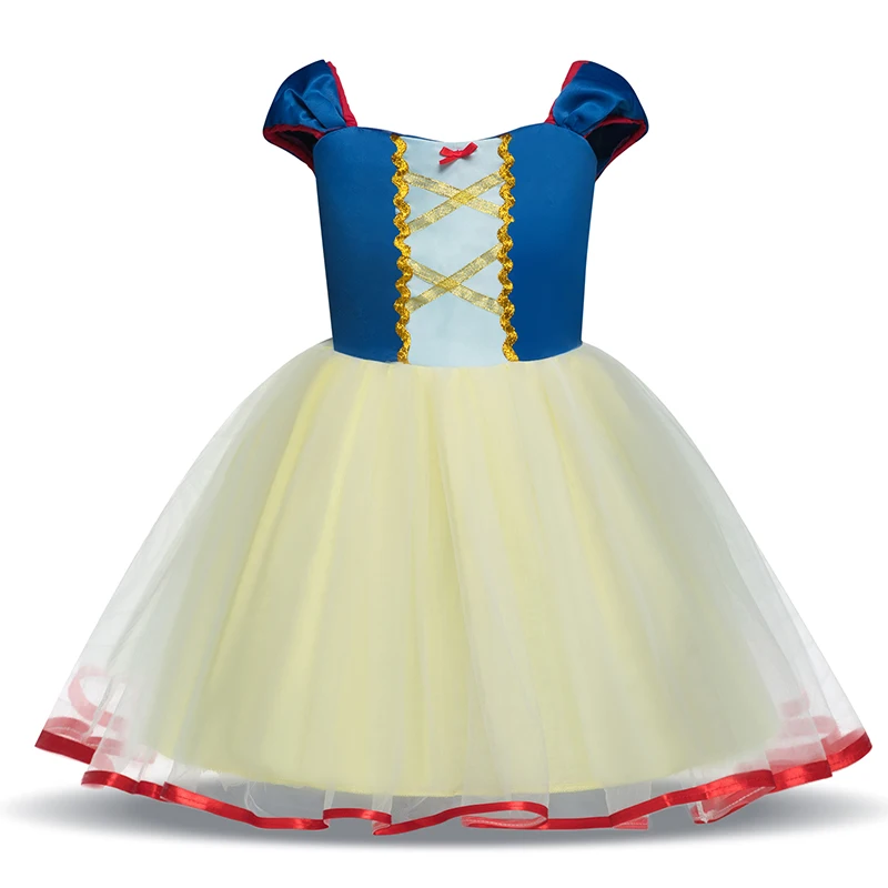 1 Year Old Baby Girls Dress 2nd Birthday Princess Party Dress Cosplay Snow White Costume Infant Robe