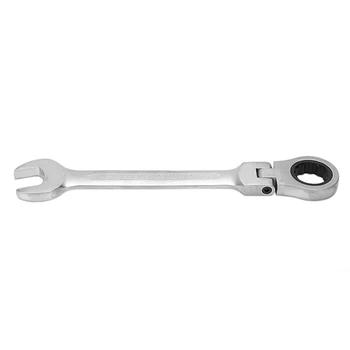 

1PC Flexible Head Ratchet Metric Spanner Open End And Ring Wrenches Tool 27mm