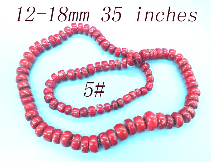 Промо-акция! Классическое коралловое ожерелье, натуральное красное Коралловое ожерелье, африканские мужские свадебные украшения - Окраска металла: 35 inches