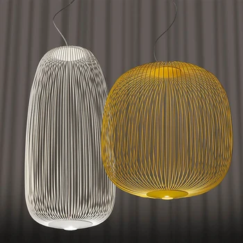 

Foscarini Spokes Pendant Lamp Modern Bird Cage Led Pendant Light Fixtures Living Dining Room Home Decor Kitchen Hanging Lamps