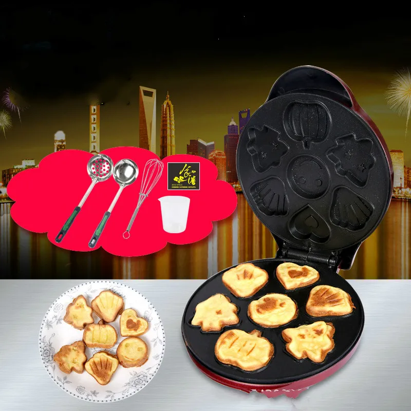 

MINI Electric Donut Maker Eggs Waffle Cake Baking Iron Automatic Electric Pancake Breakfast Muffin Doughnut Machine EU plug