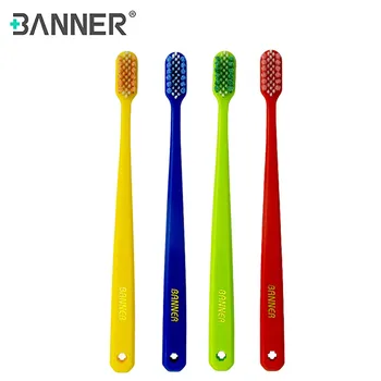 

BANNER Adult Manual Toothbrush with Spiral Bristles and Ultra Soft Bristles with Toothbrush Case
