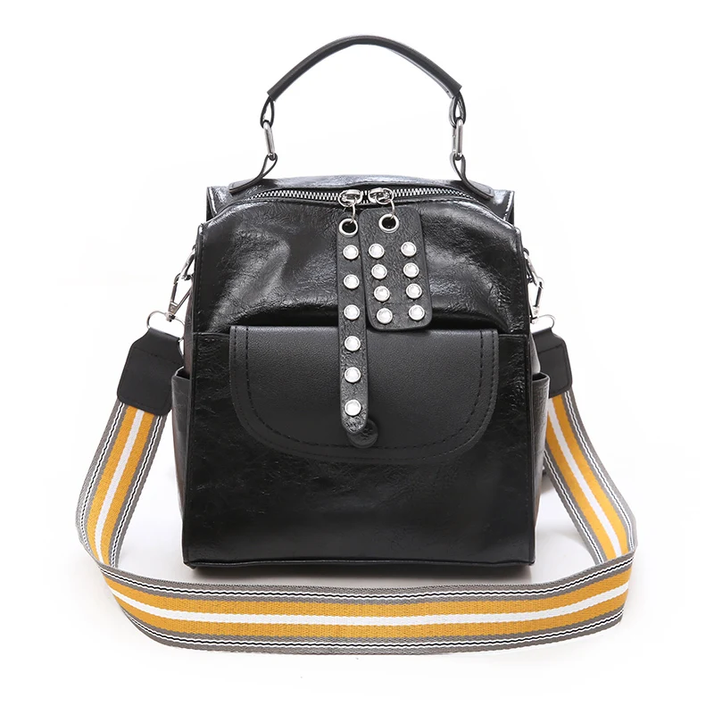 Joypessie Модный женский рюкзак многоцелевой женский рюкзак на плечо Повседневный женский рюкзак для девочек рюкзак дорожная сумка - Цвет: black JY6851