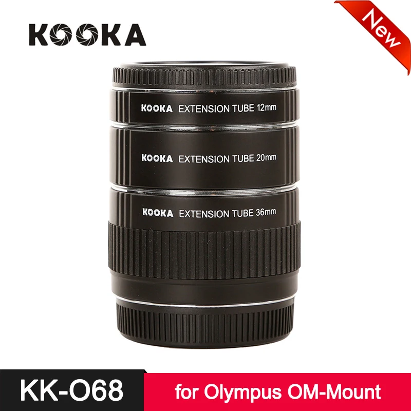 

Kooka KK-O68 Metal TTL Extension Tube Set AF Auto Focus for Olympus OM-Mount SLR Camera Lens Close-up Macro Photography Image