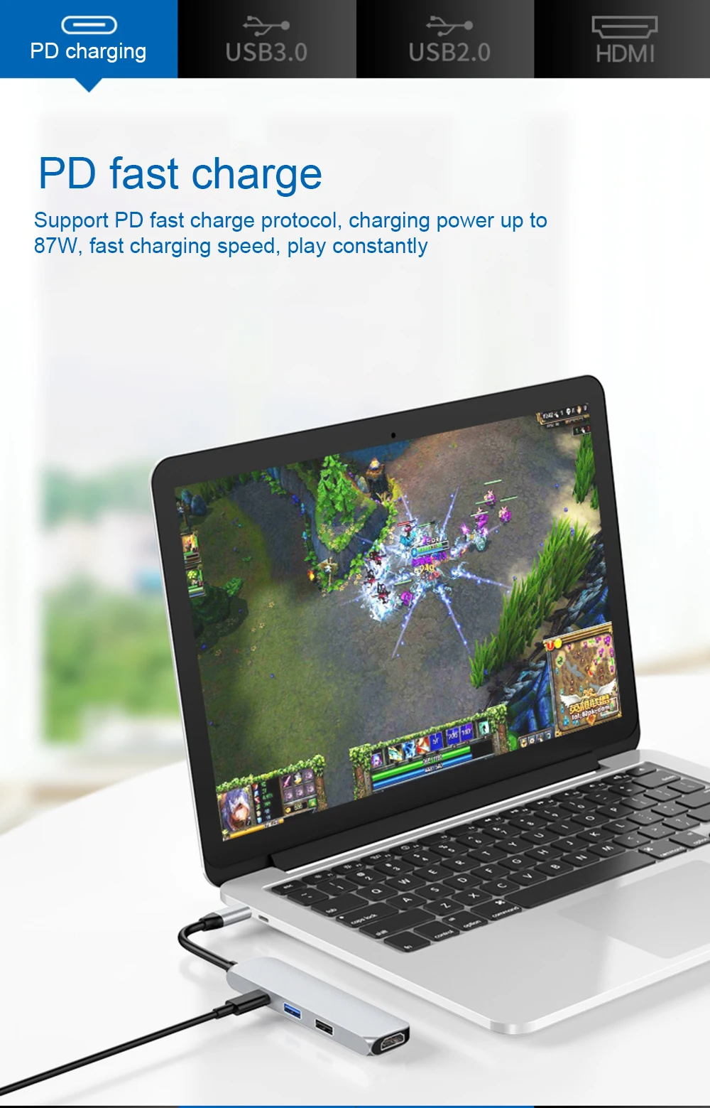 USB C концентратор USB 3,0 концентратор HDMI адаптер док-станция для MacBook Pro Аксессуары USB-C Тип C 3,1 Диспенсер 2 usb порта C концентратор