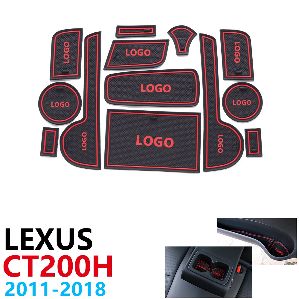 

Anti-Slip Rubber Cup Cushion Door Groove Mat for Lexus CT200h A10 Lexus CT 200h 2011~2018 Car Accessories mat for phone 2017