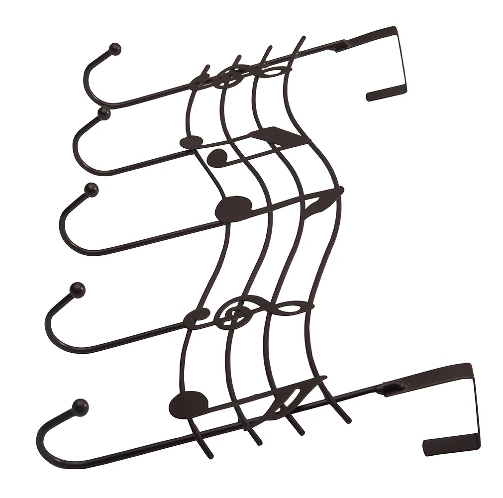 red copper NEW Stylish Hot Selling Door Back Metal Notes Wall Hooks Kitchen Bathroom Organizer Hanger Hooks With 5-Hook - Color: red copper