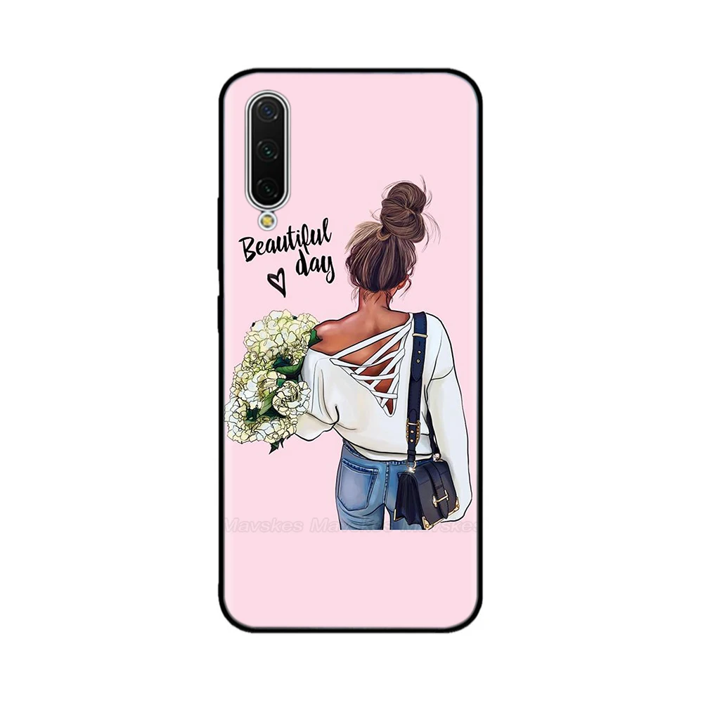 neck pouch for phone Silicone Case For Xiaomi MI A3 Case Cute Cartoon Funda Phone Case For Xiomi Xiaomi MI A3 Bumper Coque MiA3 A 3 Soft Cover Case best iphone wallet case Cases & Covers