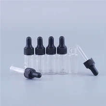 12 шт., 5 мл, 10 мл, прозрачная пустая стеклянная бутылка-капельница, портативная бутылка для ароматерапии, эфирное масло, стеклянная пипетка для закапывания в глаза