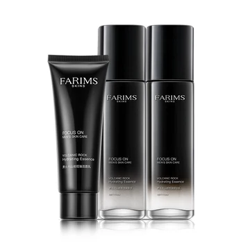 

3pcs/set Volcanic Rock Oil Control And Natural Moisturizing Kit Moisturizing Deep Cleansing And Firming Men's Skin Care Set