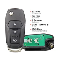 YIQIXIN สมาร์ทคีย์ระยะไกล Fob สำหรับฟอร์ด S-MAX GALAXY MONDEO Focus Fusion Mk2 Mk7 Explorer Ranger 2/3/4ปุ่ม315/433/902 4