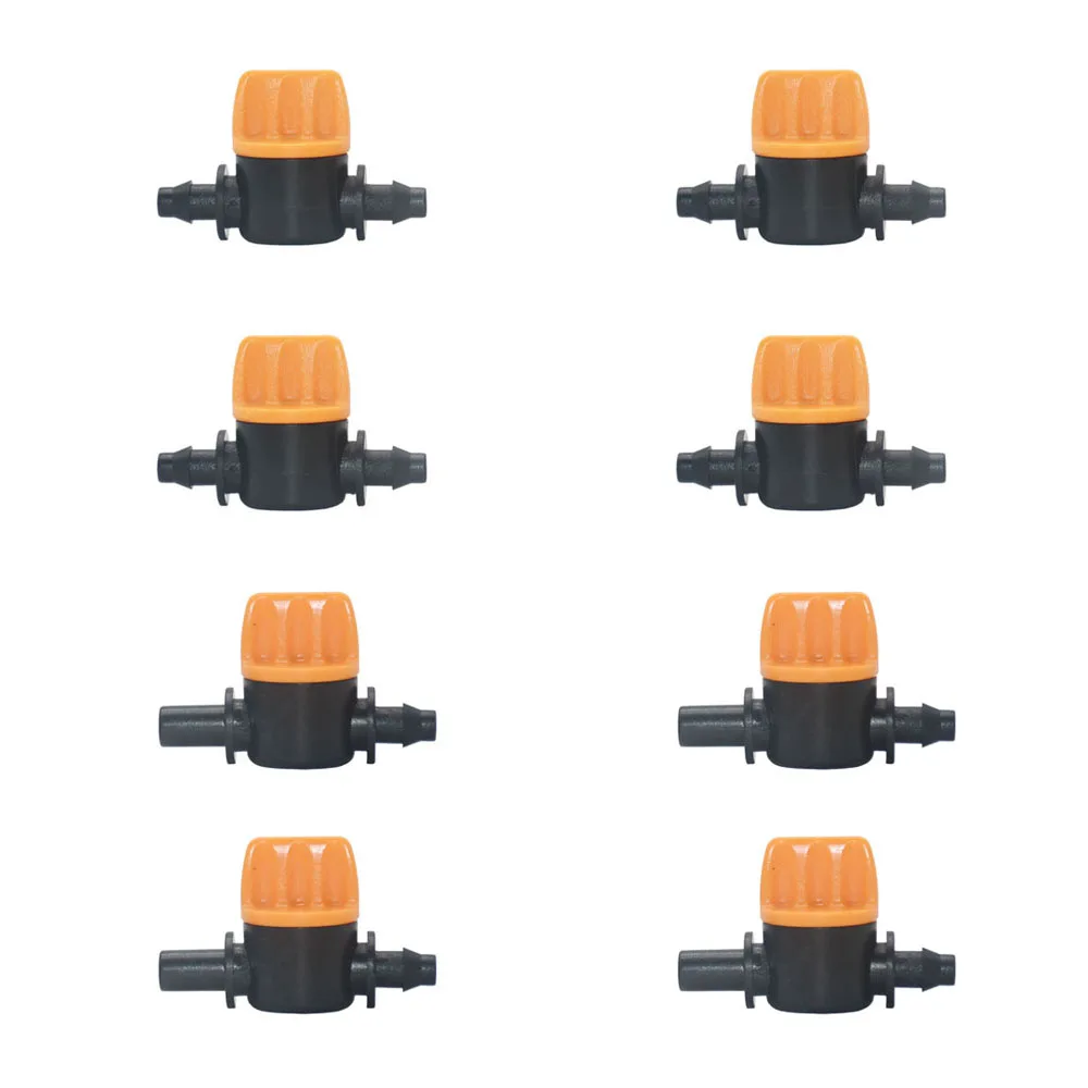 20-150pc 4/7mm Schlauch Barb Mini Ventil Garten Tippen 1/4 "Zu 6mm Nebel düse Stecker Drip Bewässerung Armaturen Rohr Wasser Ventil