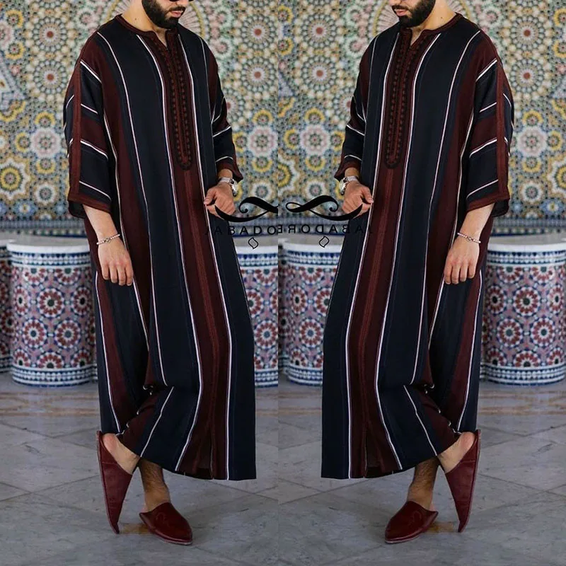Мужской 2022 Eid Рамадан Abaya Дубай Кафтан Пакистан весна-осень Повседневный