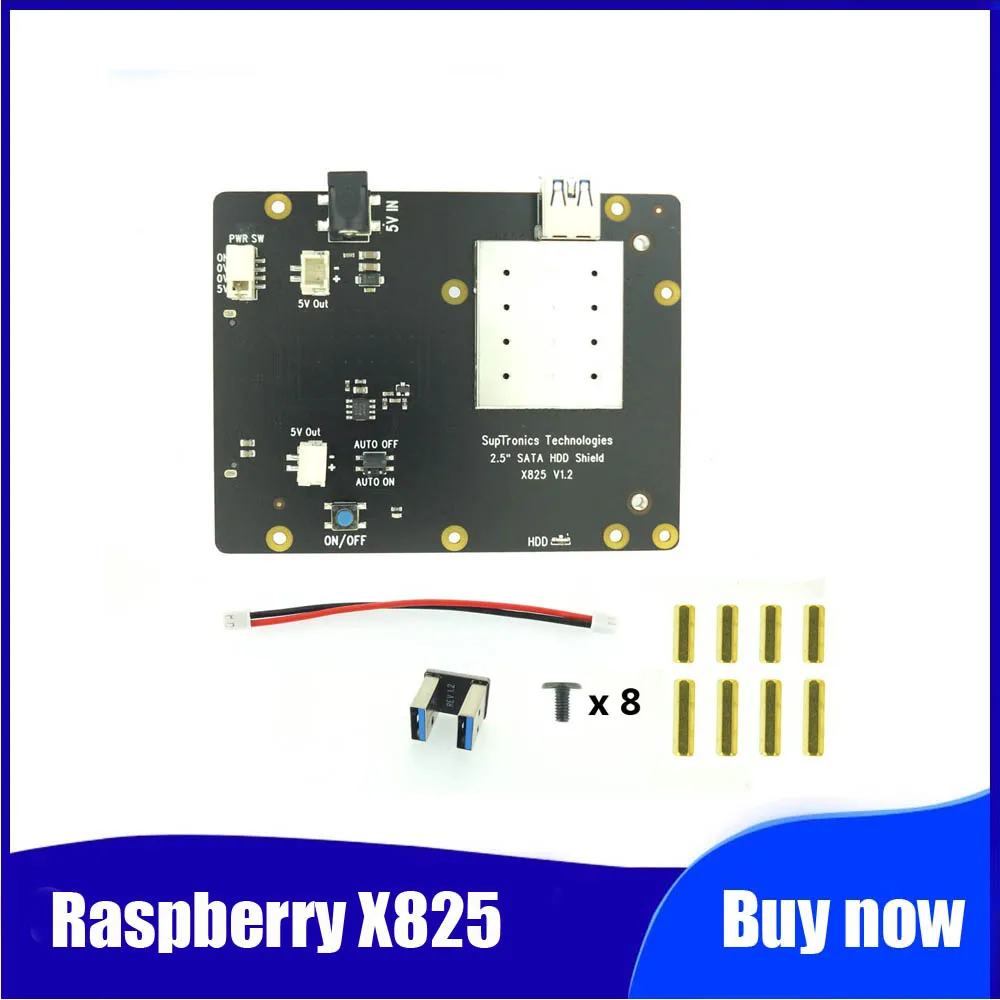  Neue Version Raspberry X825 25 zoll SATA HDD/SSD Lagerung Expansion Board für Raspberry Pi 4B (4 Mo
