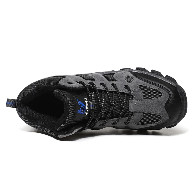 Large Size Outdoor Ankle Boots Men Snow Boots Fashion Lace Up Casual Sneakers Leather Winter Cowboy Footwear Hiking Shoes Spring