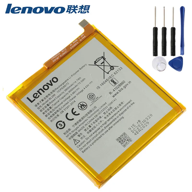 Оригинальный Высокое качество 4000 мА/ч BL296 батарея для Lenovo Z6 L78121 Z6pro / pro L78051 батареи