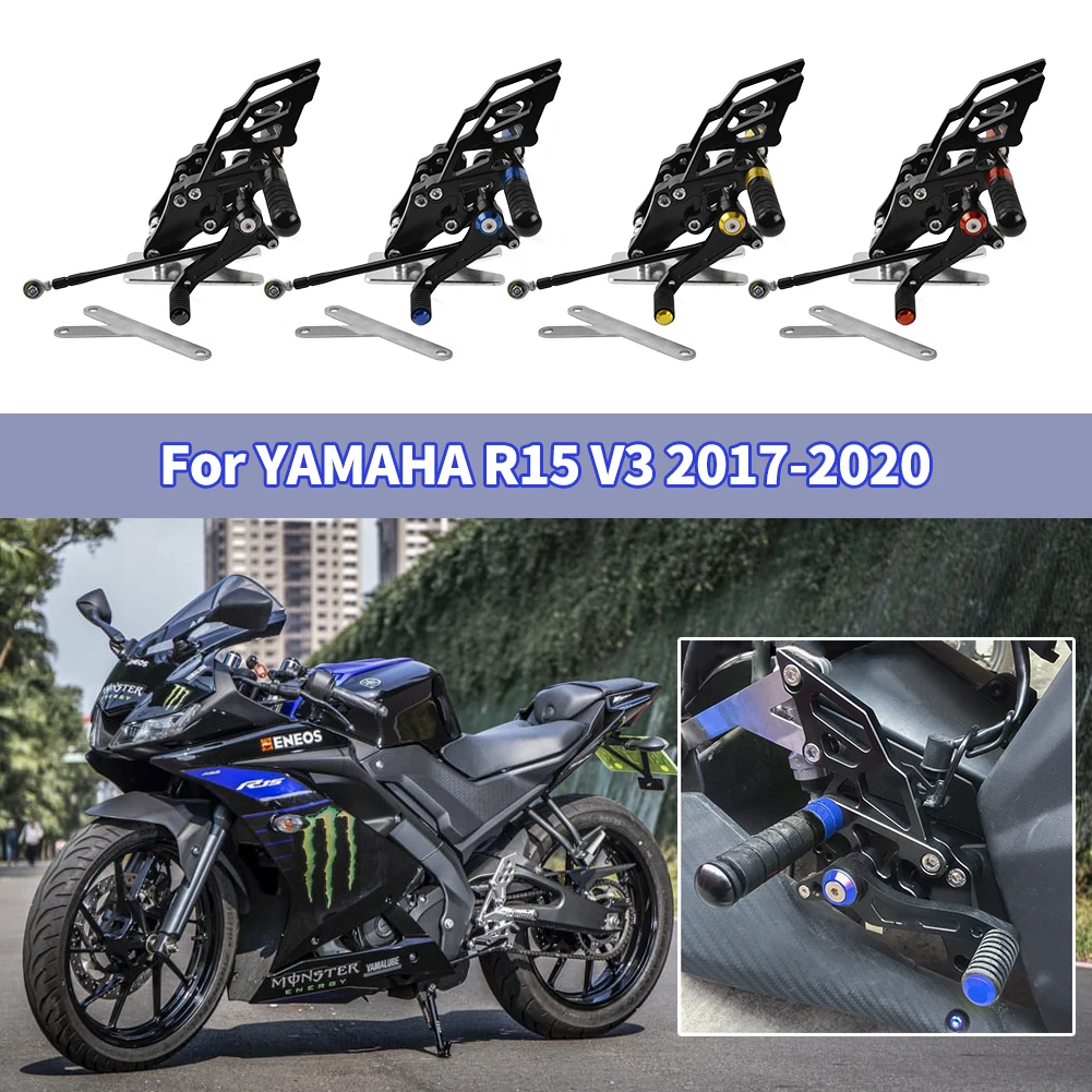 Adjustable Rider Motorcycle Footrest Rearset Rear Set Footpeg Foot Rest For Yamaha Yzf R15 Yzfr15 V3 2017 2018 2019 2020 Yzf R15 Foot Rests Aliexpress