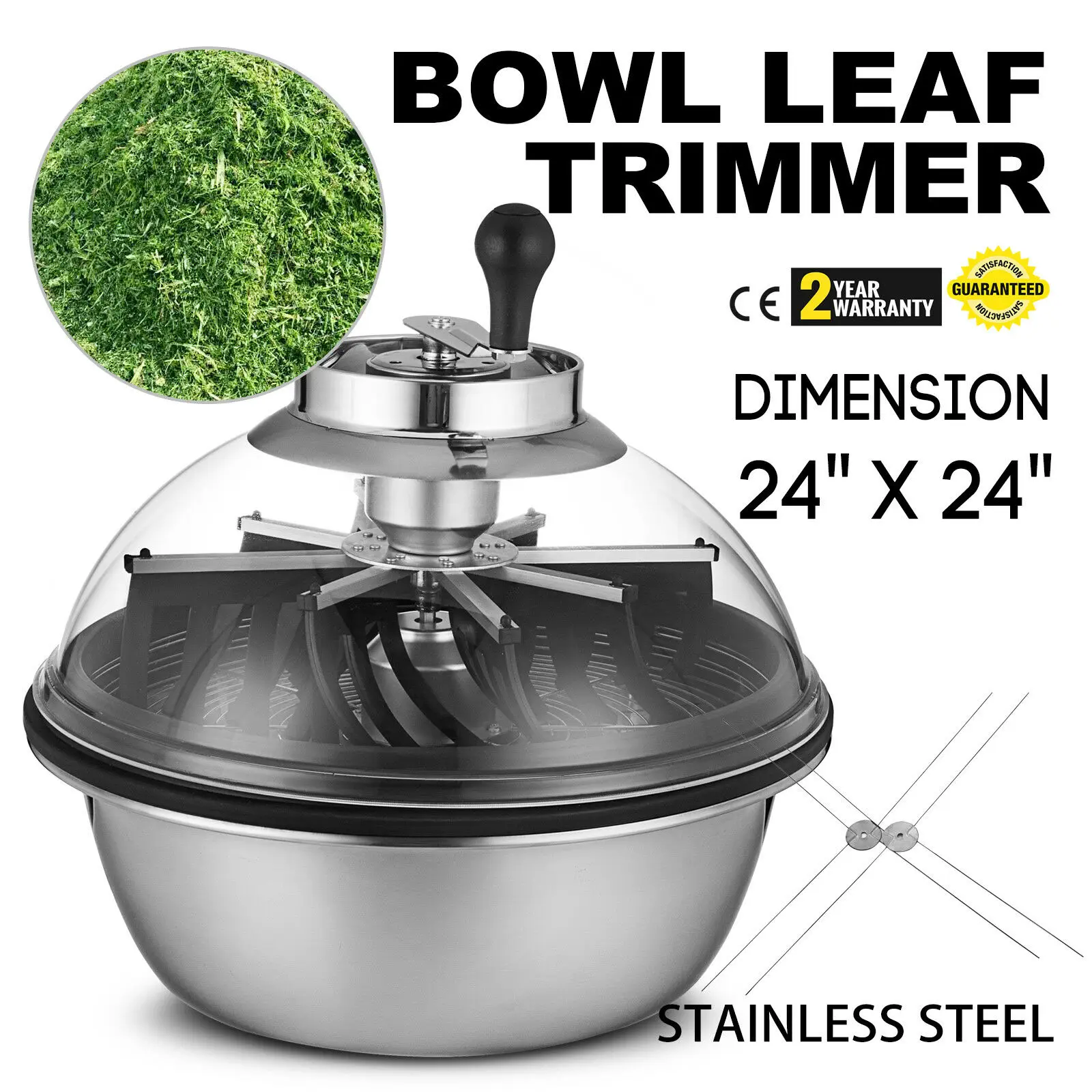 

24 "Bowl Trimmer Harvester Manual Leaf Trimmer Cutter for Hops and Grow