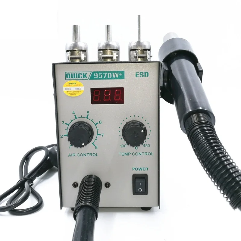 220 В обновление QUICK 957DW + светодиодный дисплей регулируемая тепловая пушка с