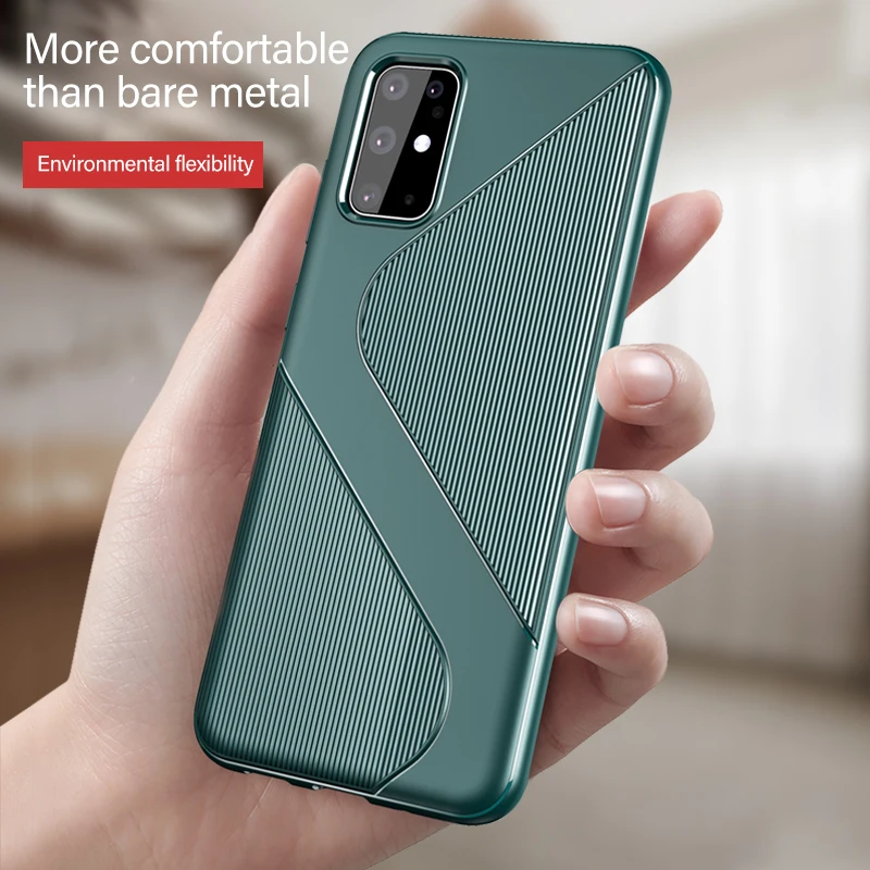 

Luxury Non-slip Silicone Phone Case For Samsung Galaxy S11 S10 E S9 S8 Note 10 9 8 Plus Ultra-thin Protection Cover Shell Coque
