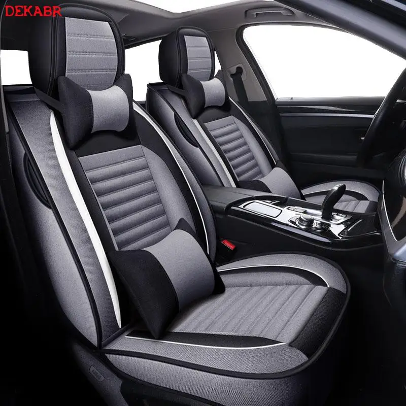 

(Front+Rear) Flax Universal car seat covers for Toyota Pruis hilux FJ Cruiser Crown Yaris Prado Venza Zelas Vios Auris Corolla
