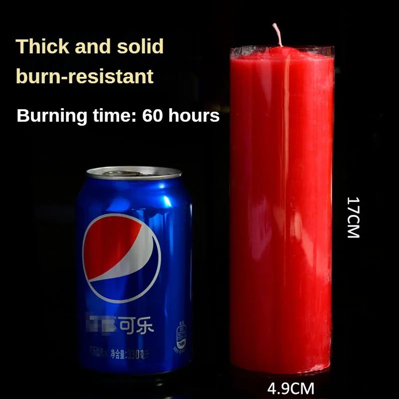 60 hours Big Candles Household Decorative Candle Wedding Decoration smokeless candles church offerings to worship Buddha | Дом и сад