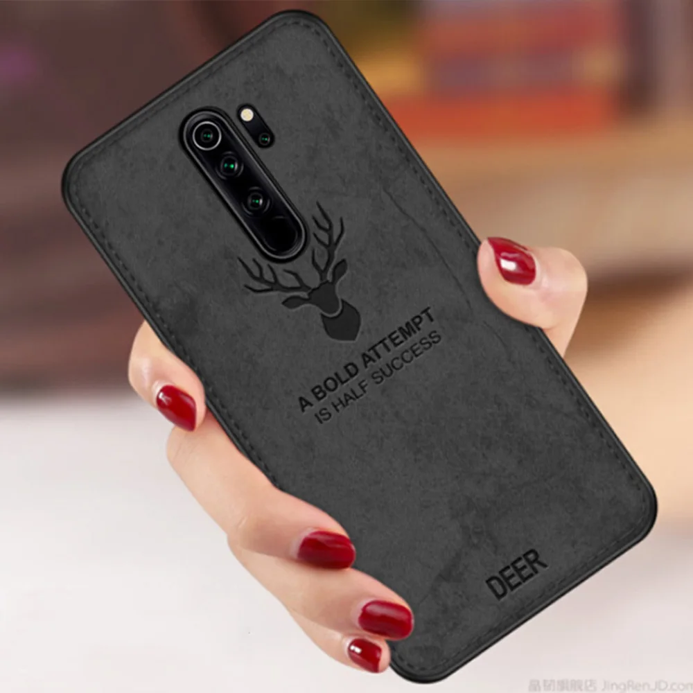 

For Xiaomi Redmi Note 8 Pro Case Cloth Fabric Cover Durable TPU Phone Case For Redmi Note 8 Cover Full Protection Bumper Shell