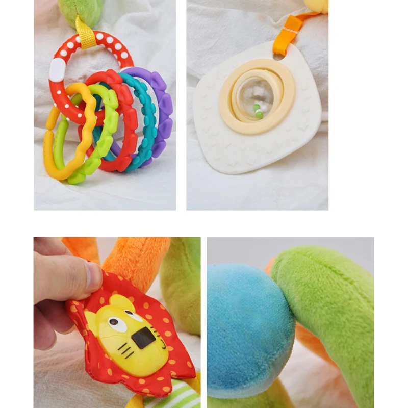 Колыбель подвесная для детской коляски детские игрушки для малышей подвесная игрушка кольцо животных Погремушка-грызунок кукла