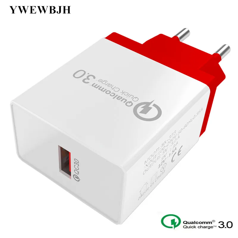 Быстрое зарядное устройство YWEWBJH 3,0 5 V/3A USB зарядное устройство для iPhone XS 7 8 QC 3,0 EU быстрое настенное дорожное зарядное устройство для samsung для huawei BK372