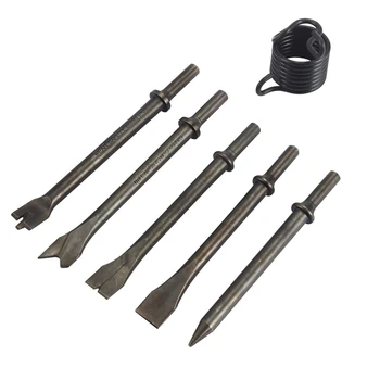

6 Pcs Heavy Duty Smoothing Pneumatic Air Hammer Pneumatic Chisel Bits Tools Kit