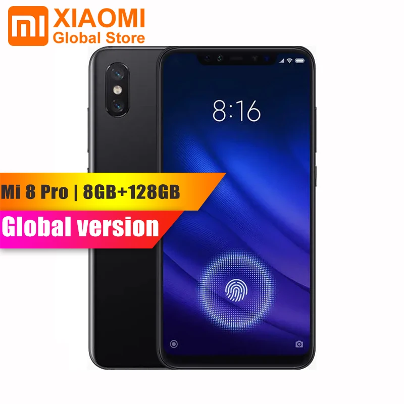 Глобальная версия Xiaomi Mi 8 Pro ГБ ОЗУ 128 Гб ПЗУ Snapdragon 845 мобильный телефон NFC