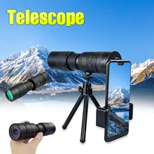 Monocular Telescope Travel Outdoor Sports 4k 10-300x40mm Super-Telephoto-Zoom with BAK4