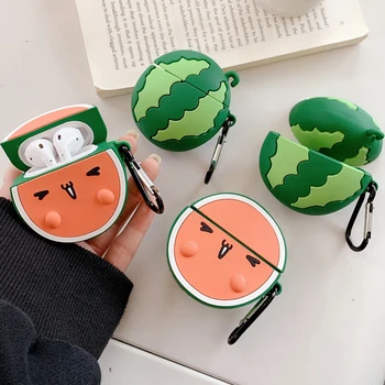 

For Airpods Pro 3D Cute Cartoon Watermelon Earpods Case for Apple Airpods 1 2 3 Summer Fruit Wireless Earphone Headphone Cover