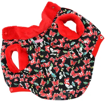 

FOR MY DOGS FOR MY DOGS jacket for dogs Butterflies in black / red for girls FW408-2017 F