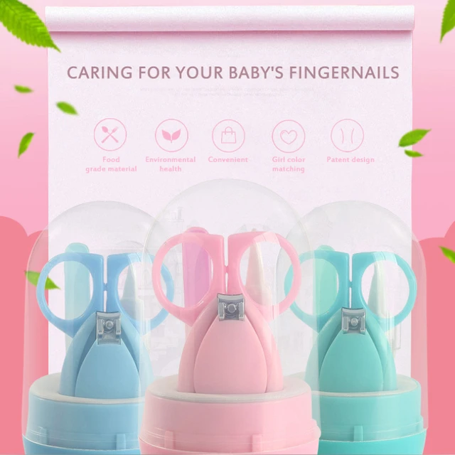  Tijeras de bebé, kit de uñas de bebé, mango ABS, 4 piezas para bebé  recién nacido para la familia (rosa) : Todo lo demás