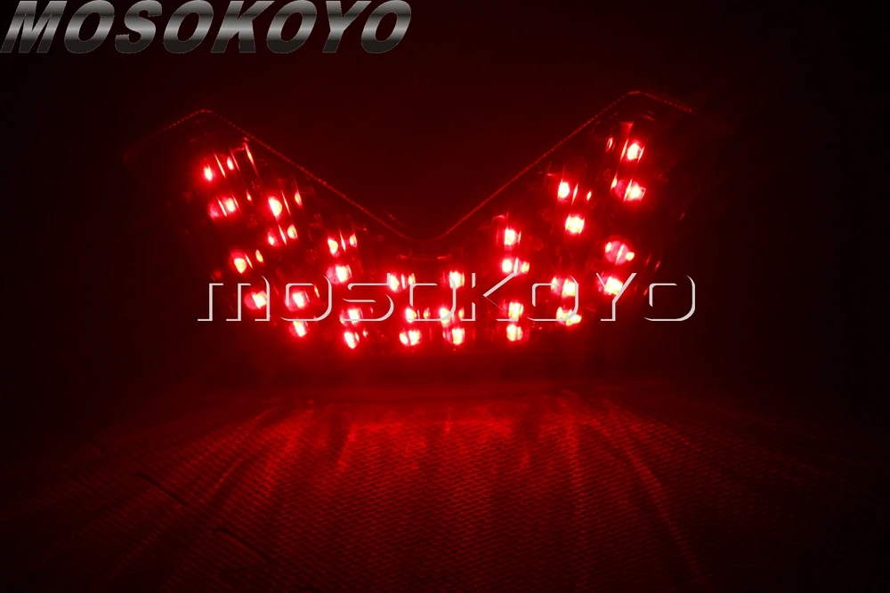 Мотоциклетный светодиодный задний стоп-светильник для Kawasaki ZX14 и ZX14R и ZZR1400 2006-12 2013 стоп-сигнал дымовая линза задний светильник s