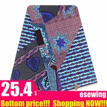 Анкара африканская восковая печатная ткань DutchNew настоящая Высококачественная африканская настоящая голландская восковая ткань 100 хлопок 6 ярдов