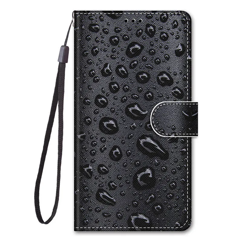 Water Drops Nova/5 T Кожаный чехол на СПС Coque huawei Honor 20s вид 20 V20 Чехлы для huawei Y6 Pro играть 8A чехол-портмоне с функцией подставки чехол для телефона - Цвет: Water Drops