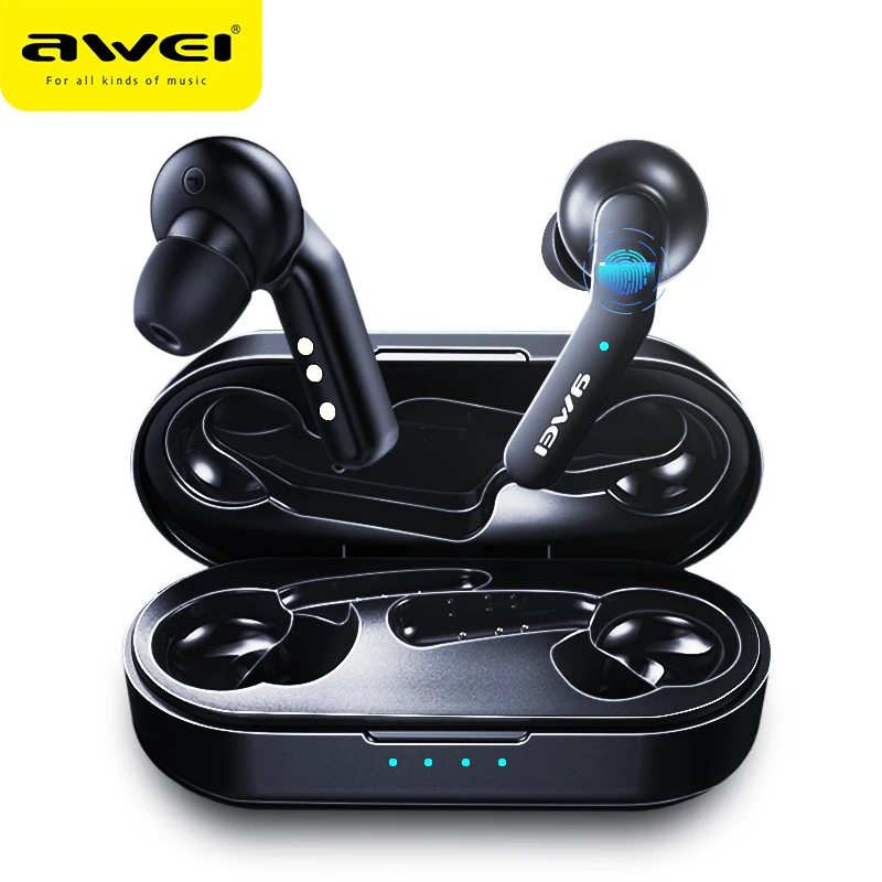 1317.59руб. 70% СКИДКА|Новинка AWEI T10C TWS Bluetooth 5,0 наушники интеллектуальное сенсорное управление гарнитура Handsfree True Беспроводные наушники с микрофоном-in Наушники и гарнитуры from Бытовая электроника on AliExpress - 11.11_Double 11_Singles' Day
