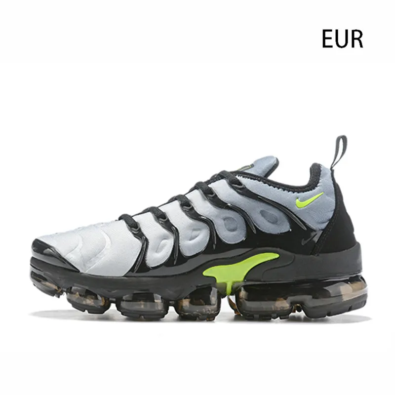 Nike Air Vapormax плюс спортивная обувь для мужчин уличные спортивные кроссовки удобные дышащие - Цвет: gray and black