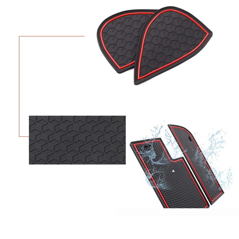 Car Rubber Anti-slip Mat Door Groove Cup Pad Phone Cushion Gate Slot Coaster for Toyota Yaris Car Interior Accessories cup holder coasters car non slip mat non slip mat non slip dash mat car coaster pads silicone anti slip pad silicone anti skid pad