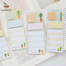 

FOR Cactus Cute Planner Sticky Notes Stationery Sticker Scrapbook Memo Pads Planner Office School Supply Notepad Decoration