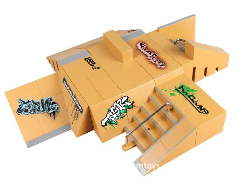 

11pcs Skate Park Kit Ramp Parts for Fingerboard Mini Finger Skateboard Y51E