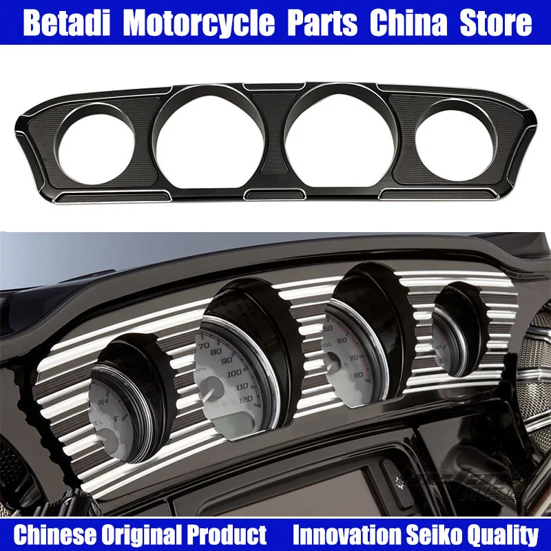 

Black Motorcycle Parts Motorcycle Accessories Inner Fairing Dash Bezel For Harley Touring 2014 2015 2016 2017 Billet aluminum