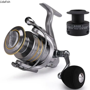 

Spinning Fishing Reel 5.5:1 1000 2000 3000 4000 5000 6000 7000 14+1 BB Double Spool Reel Carp Fishing Reel