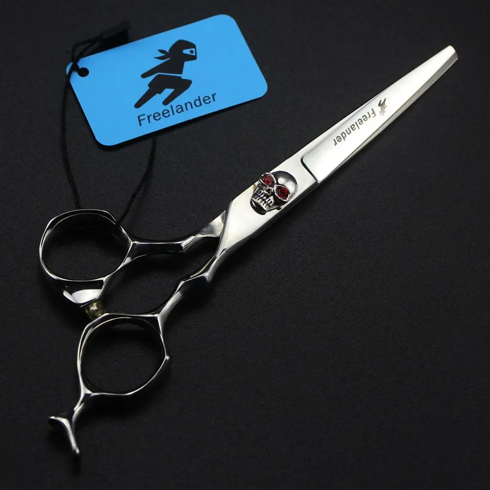 Salão de Beleza Tesouras do Cabelo Estilo do Cabelo do Crânio Freelander Profissional Polegada Conjunto Ferramentas Barbeiro 6 6 Cheap Tesouras de cabelo