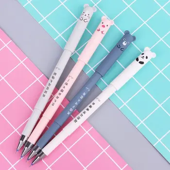 

4pcs Kawaii Cartoon Gel Pen Erasable 0.35mm Fine Nibs School Office Stationery